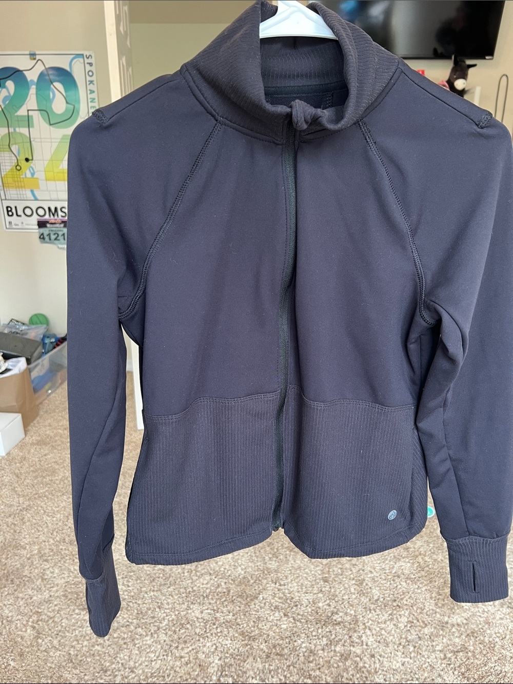 Apana Women’s Small Black  Full Zip Knit Athleisure Jacket Long Sleeve Solid🖤